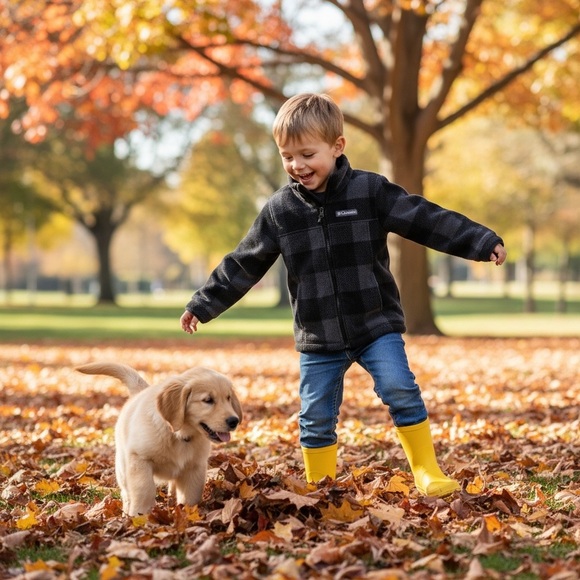 Columbia Buffalo Plaid Fleece Zip Jacket Black Gray Toddler Outerwear XXS (4T) - Picture 3 of 8